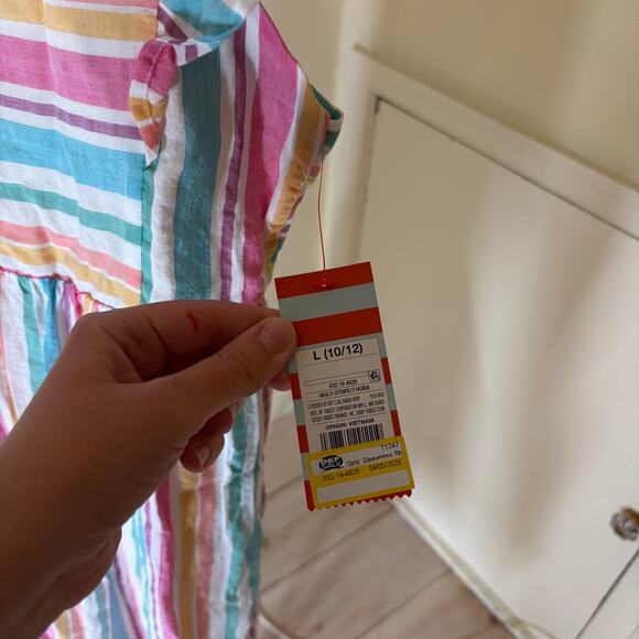 Cat & Jack NWT Girls' Sleeveless Striped Maxi Dress Size L (10/12) - Picture 5 of 7